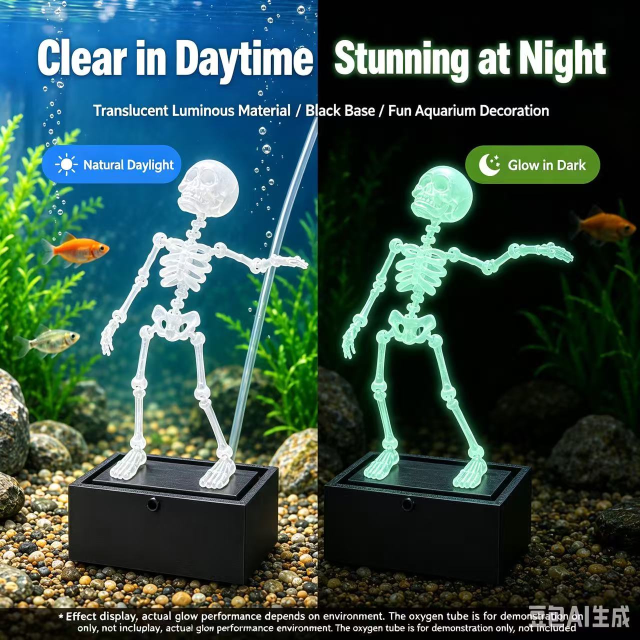 Dynamic Dancing Skeleton Aquarium Ornament