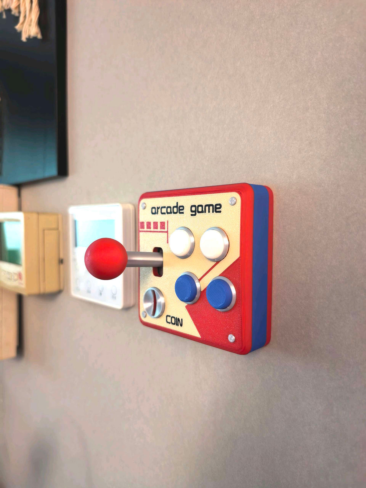 Retro Arcade Switch Plate Decor, Gaming Room Ornament, Novelty Gift for Friends